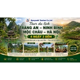 Chương trình tour du lịch sẽ đưa các bạn đến tham quan các địa điểm du lịch trọng nước như: khu du lịch Tràng An, Cao Nguyên Mộc Châu, Lang chủ tịch Hồ Chí Minh, Chùa Một Cột,...