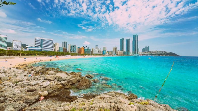 Cảnh đẹp bãi biển Haeundae, Busan, Hàn Quốc