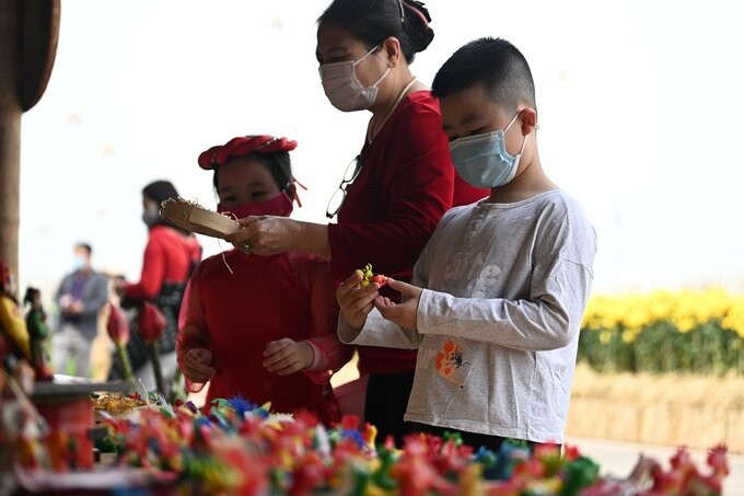 Cảnh đẹp đường đường hoa Tết ở Hoài Đức, Hà Nội 7 Cảnh đẹp đường đường hoa Tết ở Hoài Đức, Hà Nội 7