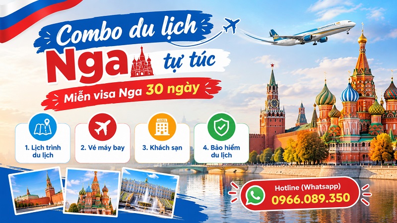 Combo du lịch Nga tự túc