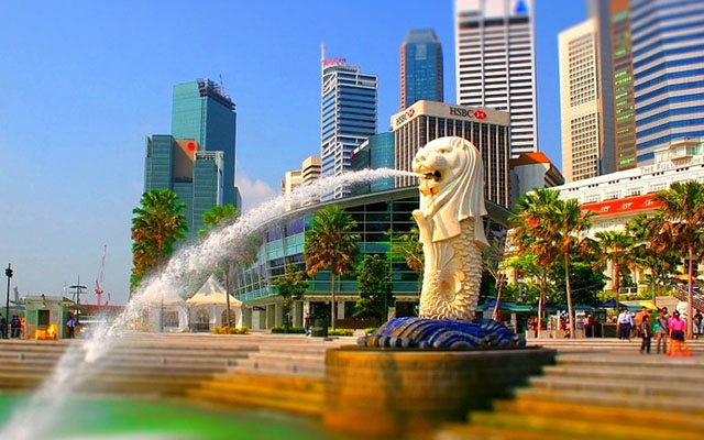 Du lịch Singapore - Merlion Park