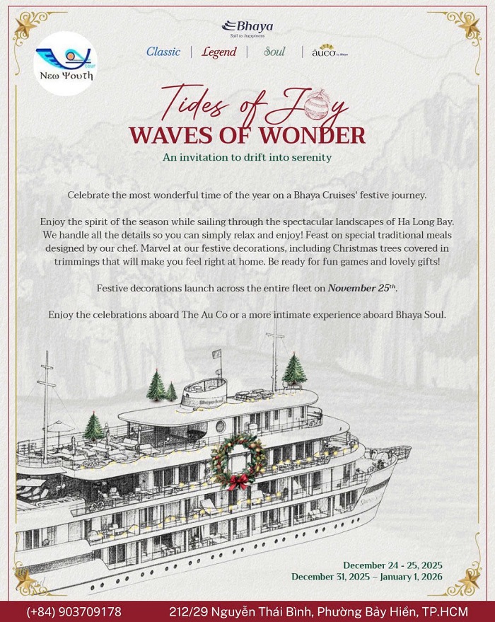 Thư Mời Tham Gia Tour Du Thuyền Giáng Sinh & Năm Mới