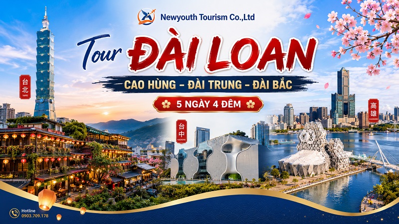 Tour Đài Loan 5 ngày 4 đêm: Cao Hùng – Đài Trung – Đài Bắc