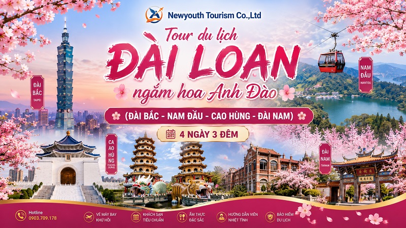 Tour du lịch Đài Loan ngắm hoa Anh Đào