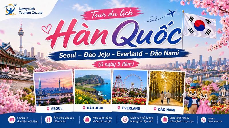 Tour du lịch Hàn Quốc: Seoul – Đảo Jeju – Everland – Đảo Nami