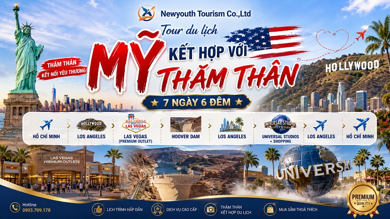 Tour du lịch Mỹ kết hợp với thăm thân 7 ngày 6 đêm