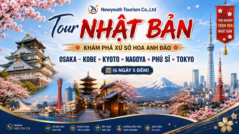 Tour Nhật Bản 6N5Đ: Osaka – Kobe – Kyoto – Nagoya – Phú Sĩ – Tokyo