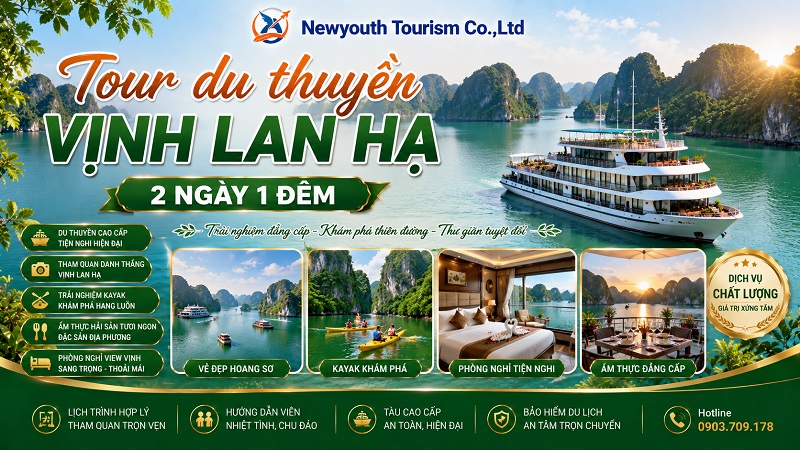 Tour du thuyền Vịnh Lan Hạ 2 ngày 1 đêm