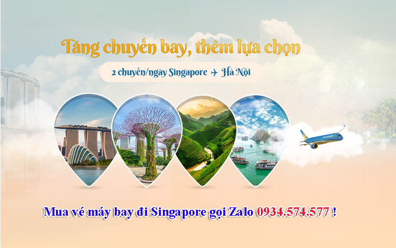 Vietnam Airlines khuyến mãi vé máy bay đi Singapore